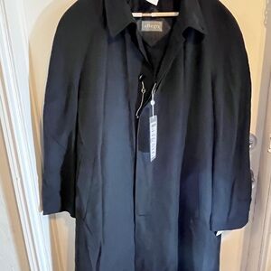 Allegri Men's Black Trench Coat with removable liner size Xl